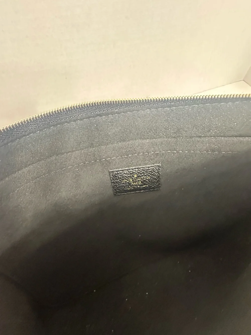 Louis Vuitton Monogram Canvas Cosmetic/Daily  Pouch with Black Trim